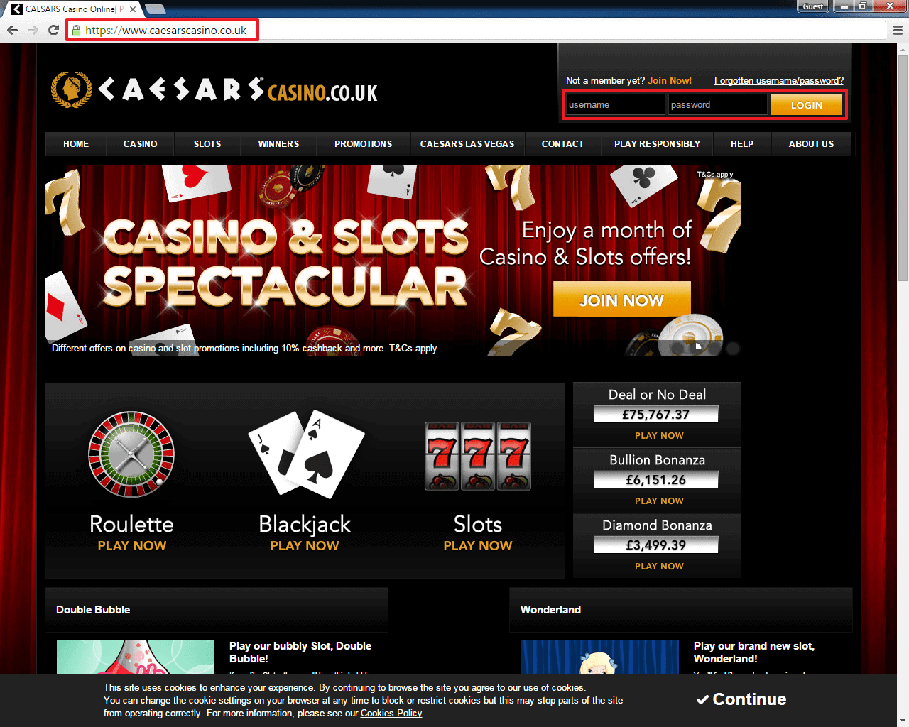 Caesars Casino login