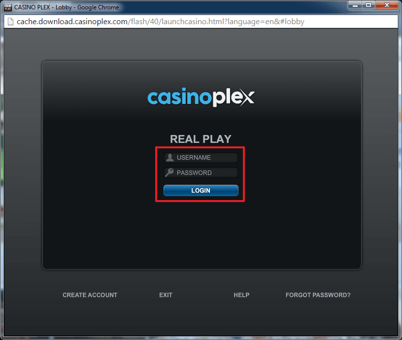 Casino Plex login 3