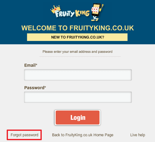 Fruity King login 3