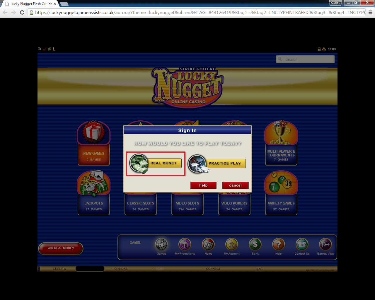 Lucky Nugget casino login 2