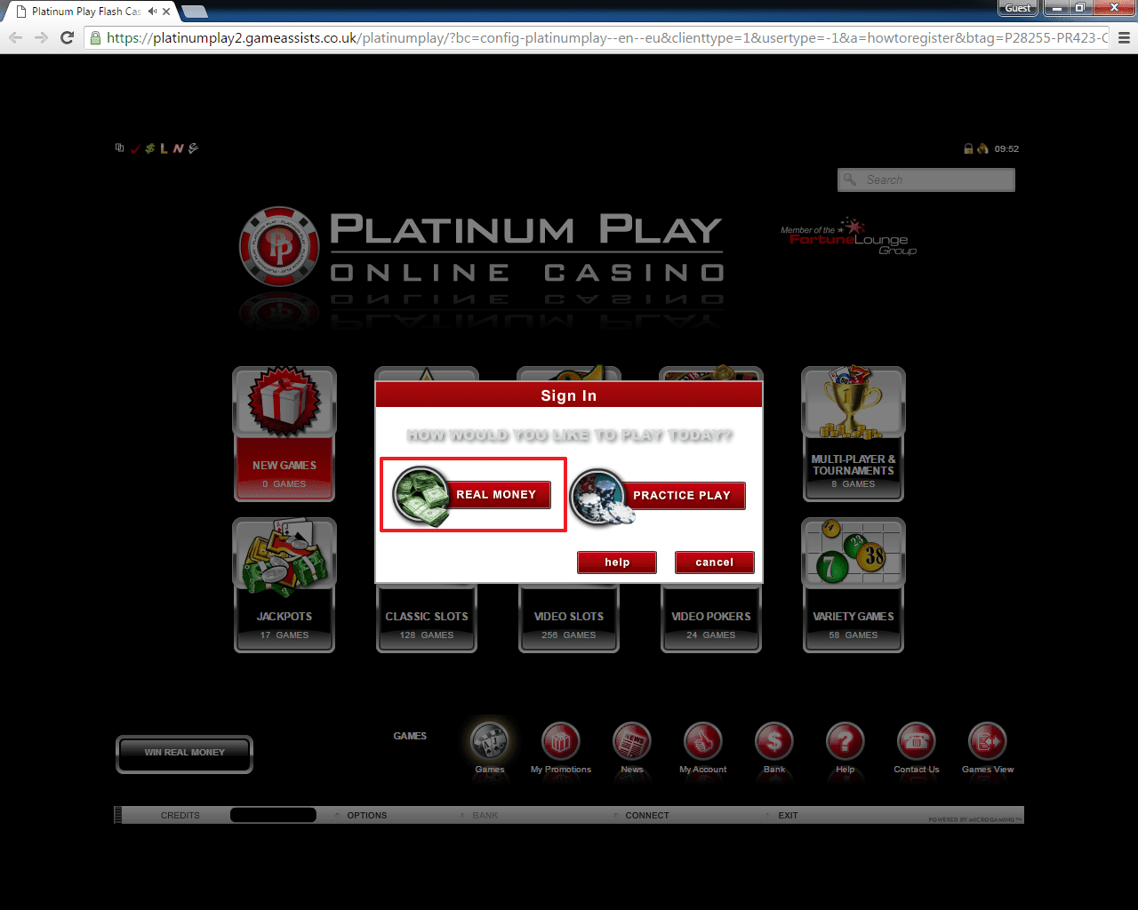 Platinum Play casino login 3